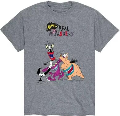 Licensed Character Men's AAAHH!!!! Real Monsters Up High Tee, Size: XL, Grey