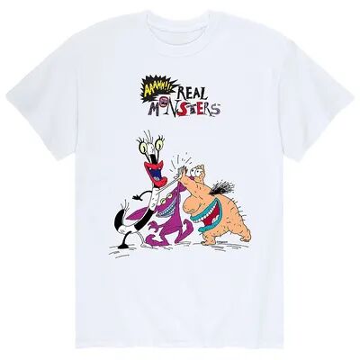 Licensed Character Men's AAAHH!!!! Real Monsters Up High Tee, Size: XL, White