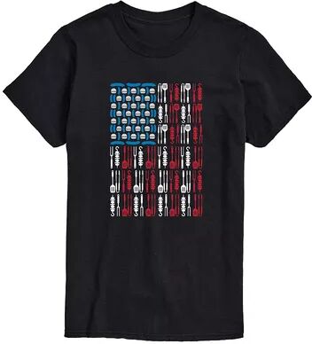 Licensed Character Men's Grill Tools USA Flag Tee, Size: Small, Black