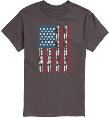 Licensed Character Men's Grill Tools USA Flag Tee, Size: Small, Grey