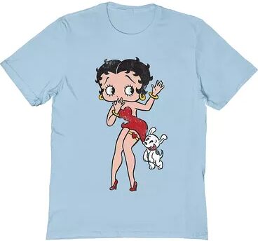 Licensed Character Men's Betty Boop T-Shirt, Size: Medium, Light Blue