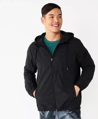 Tek Gear Men's Tek Gear Windbreaker Jacket, Size: Medium, Black