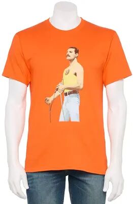 Music Men's Freddie Mercury Graphic Tee, Size: Large, Orange