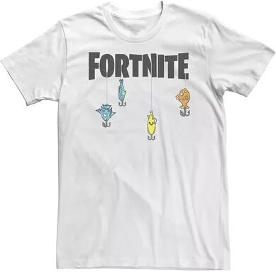 Licensed Character Big & Tall Fortnite Fishing Lures Logo Tee, Men's, Size: XL Tall, White