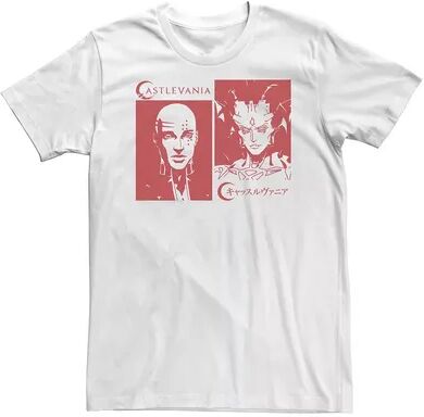 Licensed Character Big & Tall Netflix Castlevania Isaac And Abel Red Hue Stamp Portrait Tee, Men's, Size: 3XL, White