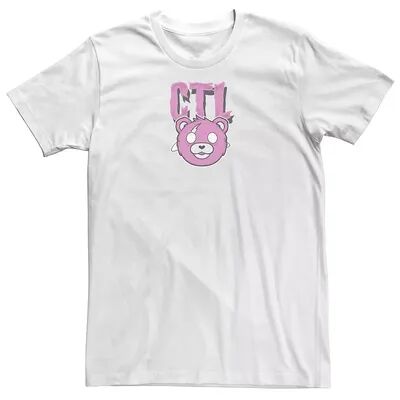 Licensed Character Big & Tall Fortnite Cuddle Bear Mask Big Face Tee, Men's, Size: XL Tall, White