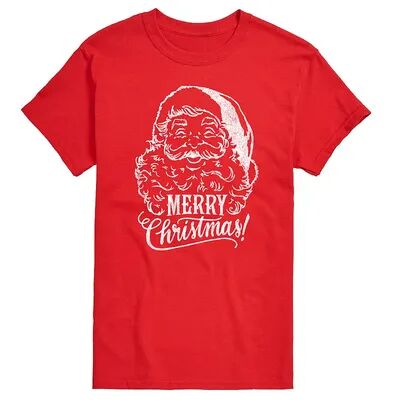 License Big & Tall Vintage Santa Christmas Tee, Men's, Size: 4XL Tall, Red