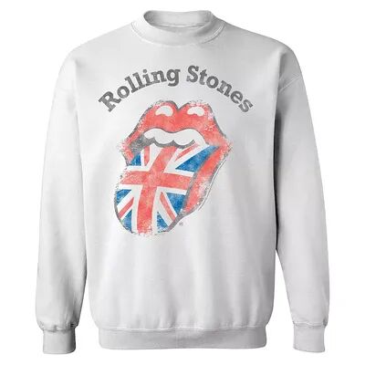 Licensed Character Men's Rolling Stones Union Jack Sweatshirt, Size: XL, White