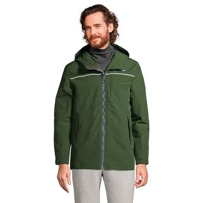Lands' End Men's Lands' End Squall Hooded Winter Jacket, Size: XL, Dark Green