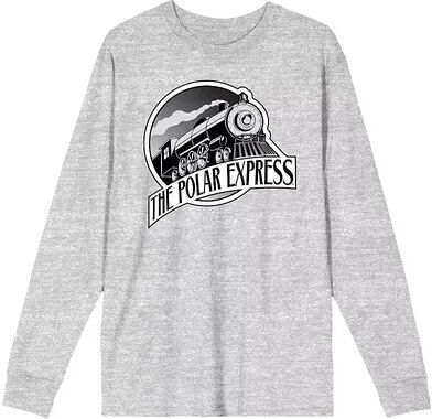 Licensed Character Men's Polar Express Train Logo Long Sleeve Tee, Size: Small, Grey