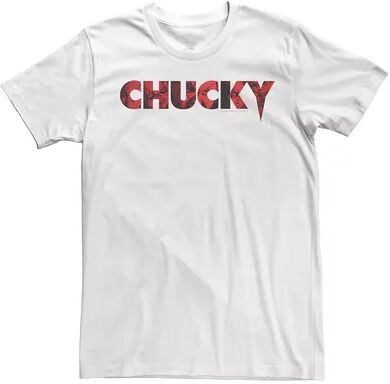 Licensed Character Men's Chucky Red Text Good Guys Doll Fill Tee, Size: 3XL, White