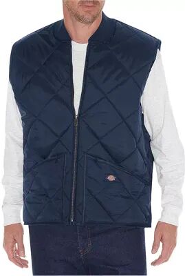 Dickies Men's Dickies Diamond-Quilted Nylon Vest, Size: XL, Dark Blue