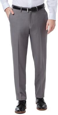 Haggar Men’s Haggar Premium Comfort Flex-Waist Slim-Fit Stretch Flat-Front Dress Pants, Men's, Size: 30X30, Silver