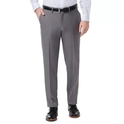 Haggar Men’s Haggar Premium Comfort Flex-Waist Slim-Fit Stretch Flat-Front Dress Pants, Men's, Size: 36X30, Silver