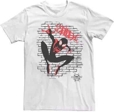 Licensed Character Men's Marvel Spider-Verse Ultimate Spider-Man Morales Tag Spidey Graphic Tee, Size: XL, White