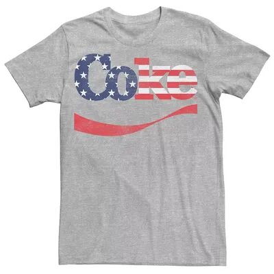 Licensed Character Men's Coca-Cola Spangled Americana Tee, Size: XL, Med Grey