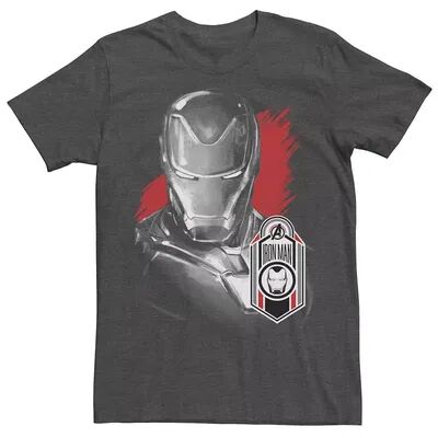 Licensed Character Men's Marvel Avengers Endgame Iron Man Tag Tee, Size: Small, Dark Grey