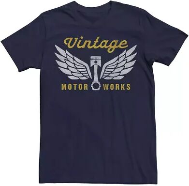 Licensed Character Men's Vintage Motor Works Tee, Size: Medium, Blue