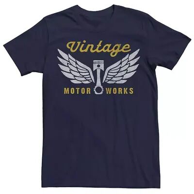 Licensed Character Men's Vintage Motor Works Tee, Size: Large, Blue
