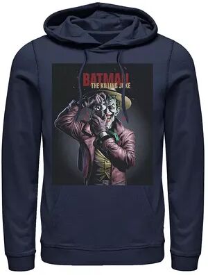 DC Comics Men's DC Comics Batman The Killing Joke Joker Poster Hoodie, Size: 3XL, Blue