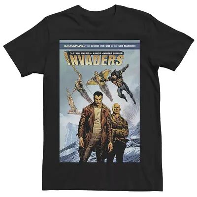 Licensed Character Men's Marvel Invaders The Secret History Of Namor Comic Book Cover Tee, Size: XL, Black