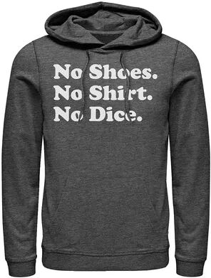 Licensed Character Men's Fast Times At Ridgemont No Shoes No Shirt No Dice Hoodie, Size: 3XL, Dark Grey