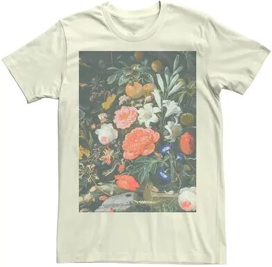 Licensed Character Men's Renaissance Flowers Painting Tee, Size: XXL, Natural