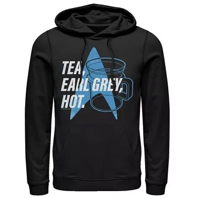 Licensed Character Men's Star Trek Next Generation Tea Earl Grey Hoodie, Size: XXL, Black