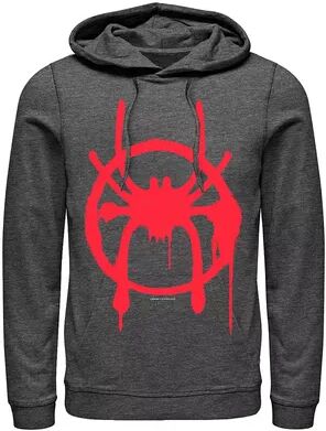 Marvel Men's Marvel Spiderverse Miles Symbol Tag Hoodie, Size: XXL, Dark Grey