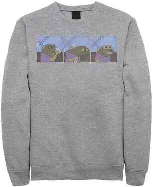 Nickelodeon Men's Nickelodeon SpongeBob SquarePants Fish Sips Drink Meme Sweatshirt, Size: Large, Med Grey