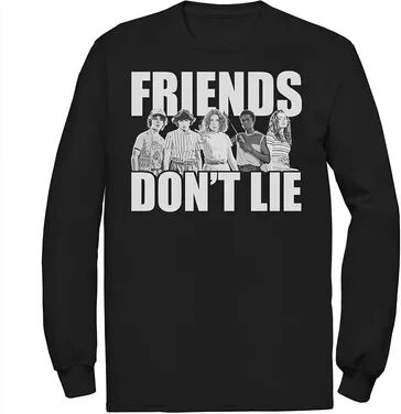 Licensed Character Men's Netflix Stranger Things Friends Don't Lie Group Shot Tee, Size: Large, Black