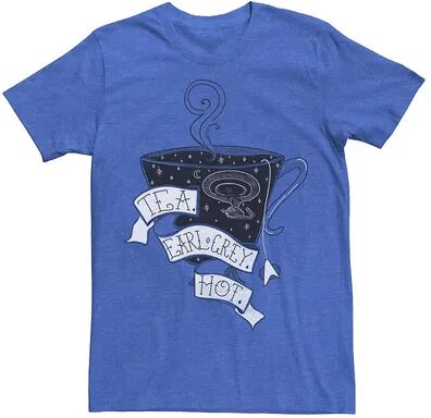 Licensed Character Men's Star Trek Next Generation Earl Grey Drawing Tee, Size: 3XL, Med Blue