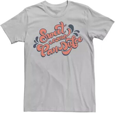 Licensed Character Men's Gonzales Sweet Como Pan Dulce Retro Text Tee, Size: Large, Silver