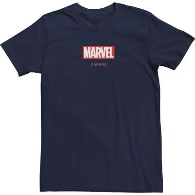 Licensed Character Men's Marvel Logo And Legal Line Tee, Size: XL, Blue