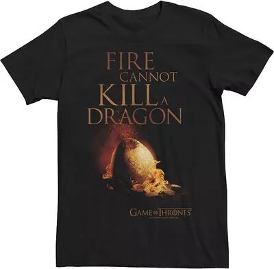 Licensed Character Men's Game Of Thrones Fire Cannot Kill A Dragon Tee, Size: Small, Black