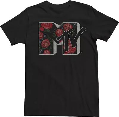 Licensed Character Big & Tall MTV I Want My MTV Floral Box Tee, Men's, Size: 3XL Tall, Black