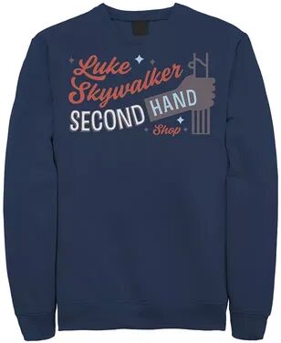 Licensed Character Men's Star Wars Luke Skywalker Second Hand Shop Sweatshirt, Size: Medium, Blue