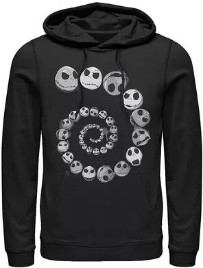 Licensed Character Men's Disney The Nightmare Before Christmas Jack Skellington Hoodie, Size: Small, Black