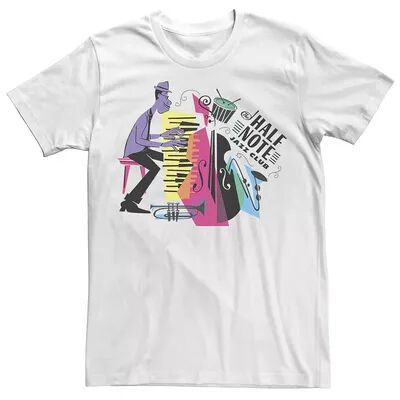 Licensed Character Big & Tall Disney / Pixar Soul Half Note Jazz Club Collage Logo Tee, Men's, Size: 4XL Tall, White