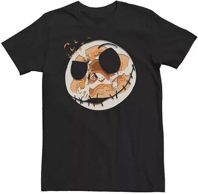 Disney Big & Tall Disney The Nightmare Before Christmas Jack Paper Cut Fill Tee, Men's, Size: XXL Tall, Black