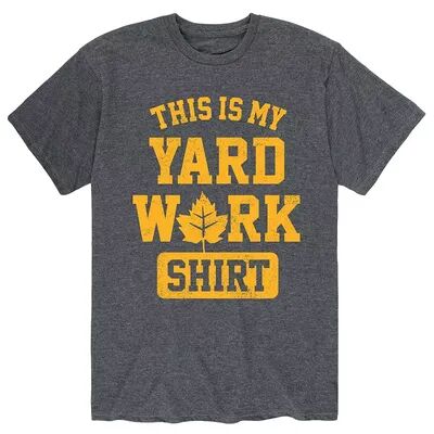 Licensed Character Men's This My Yard Work Shirt Tee, Size: XL, Grey