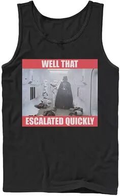 Licensed Character Men's Star Wars Darth Vader Well That Escalated Quickly Tank, Size: XXL, Black