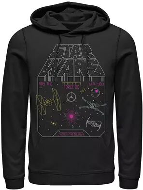 Licensed Character Men's Star Wars Retro Video Game Logo Hoodie, Size: Small, Black