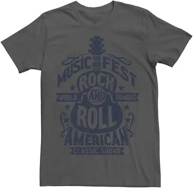 Licensed Character Men's World Famous Rock & Roll American Music Fest Tee, Size: Medium, Grey