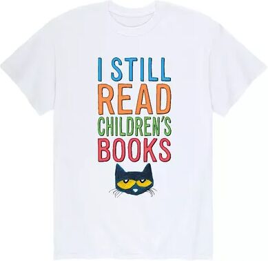 Licensed Character Men's Pete The Cat Childrens Book Tee, Size: XL, White