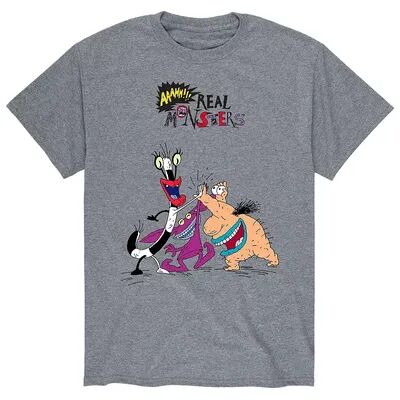 Licensed Character Men's AAAHH!!!! Real Monsters Up High Tee, Size: XXL, Grey