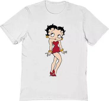 Licensed Character Men's Betty Boop T-Shirt, Size: Medium, White