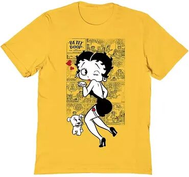 Licensed Character Men's Betty Boop T-Shirt, Size: Large, Gold