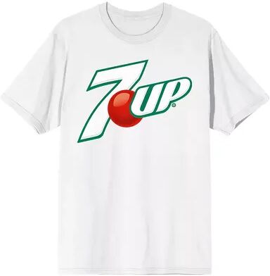 Licensed Character Men's 7UP Soft Drink Logo Tee, Size: Large, White