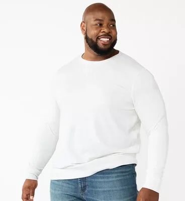 Sonoma Goods For Life Big & Tall Sonoma Goods For Life Super Soft Double Knit Crewneck Tee, Men's, Size: 4XL Tall, Light Grey